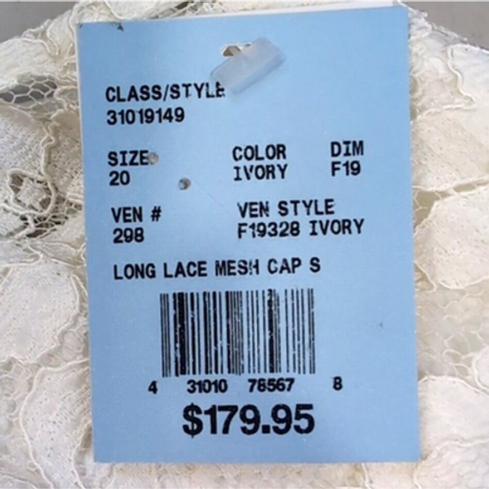 David's Bridal Wedding Dress Women's 20 Ivory‎ Lace Bodice Long Lined NEW NWT - Picture 9 of 16